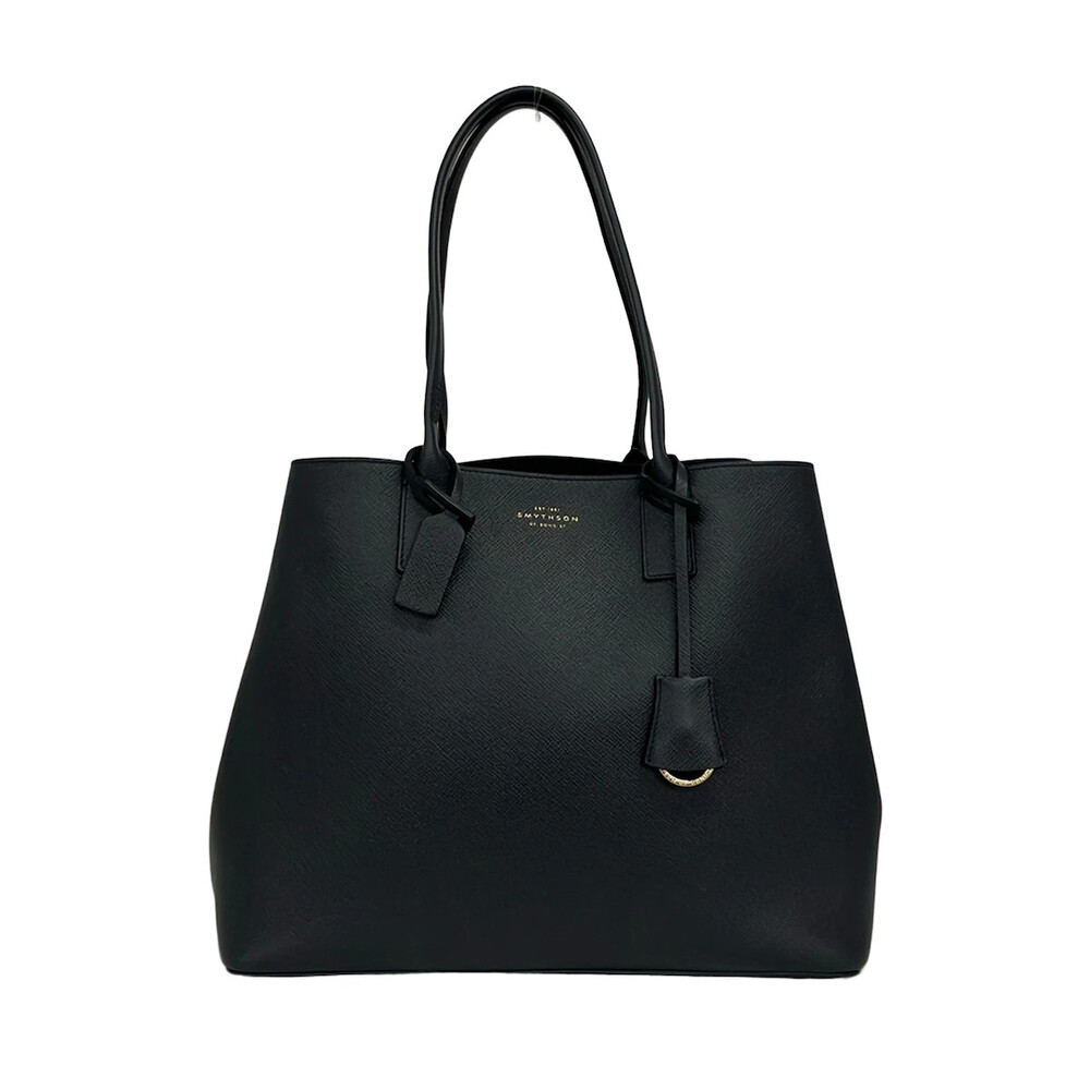 Smythson Dark Navy Panama Leather Tote #347083S57B